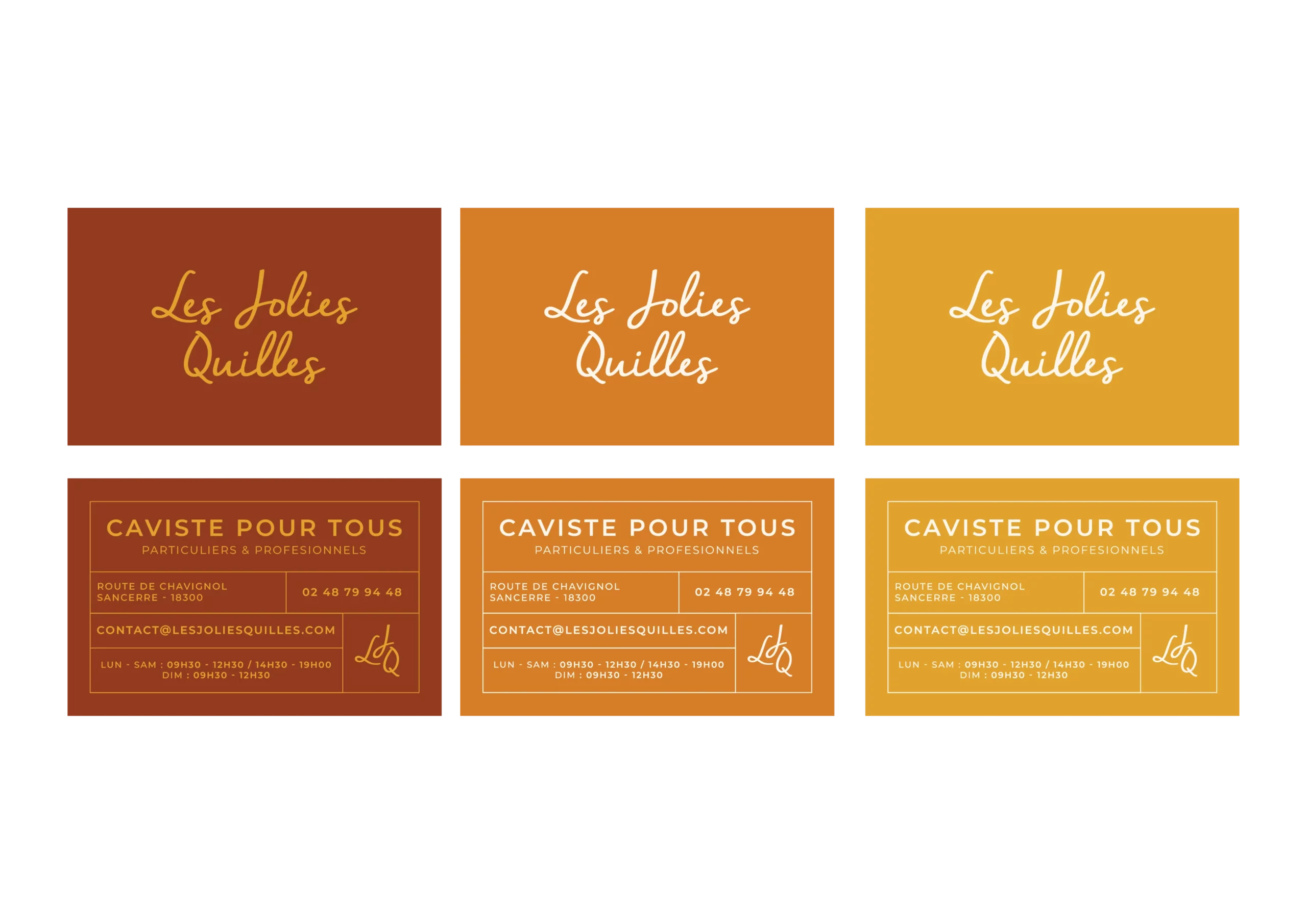 Carte de visite des Jolies Quilles, caviste à Sancerre