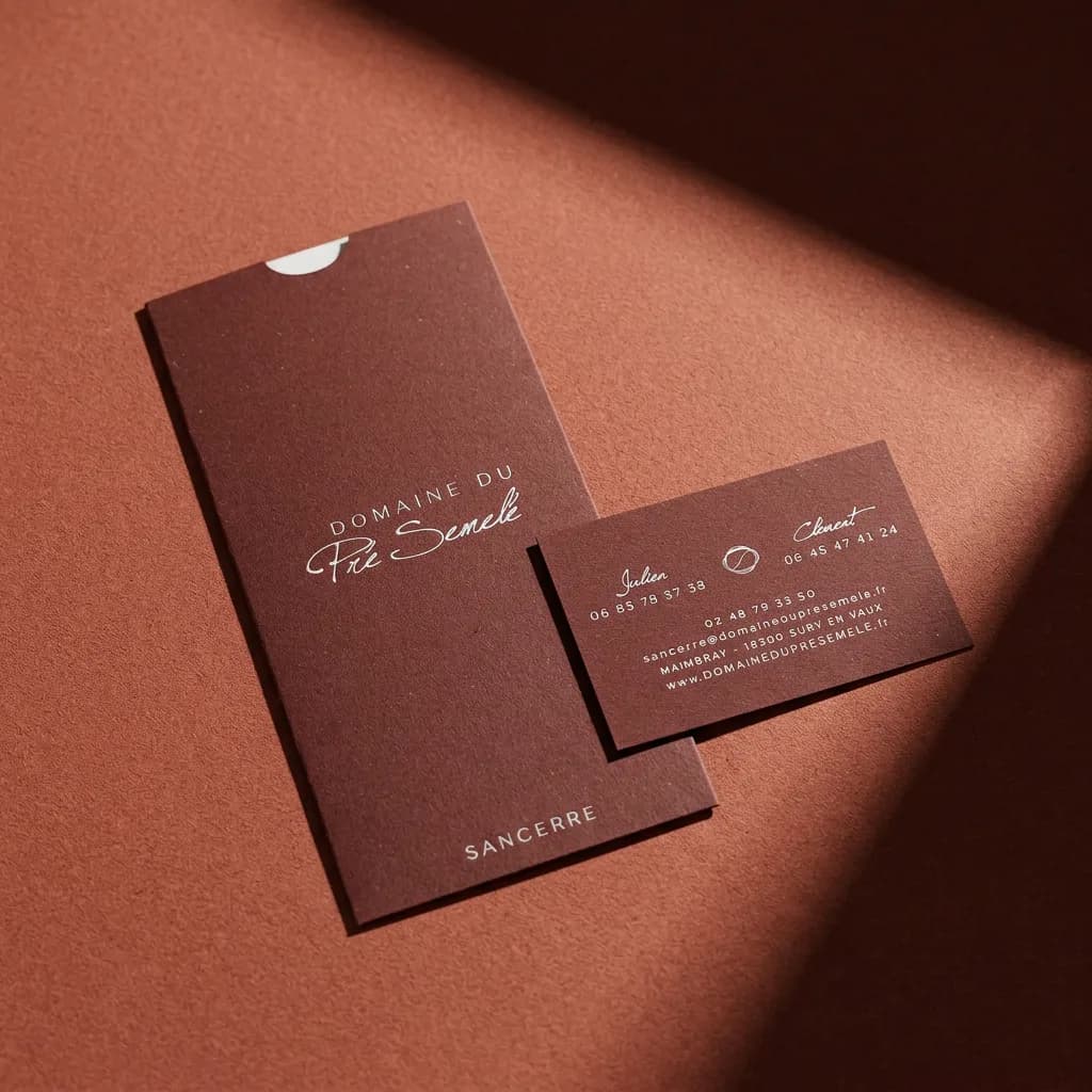 Les cartes de visite du Domaine du Pré Semelé