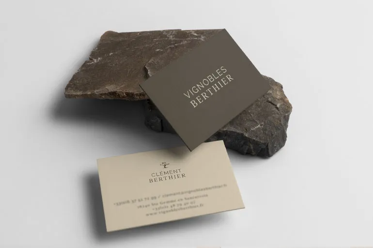 Les cartes de visite du Vignoble Berthier