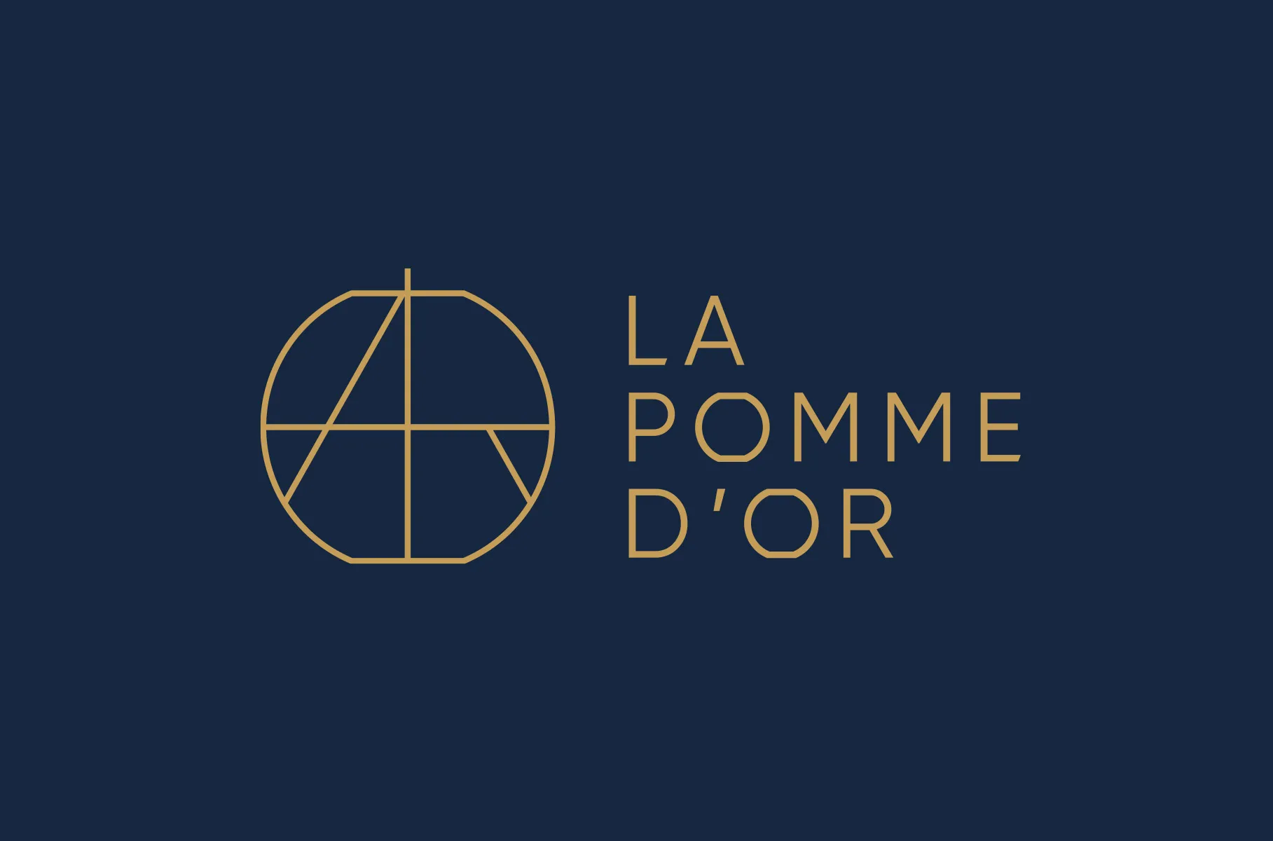Déclinaison brune du logo de La pomme d'or