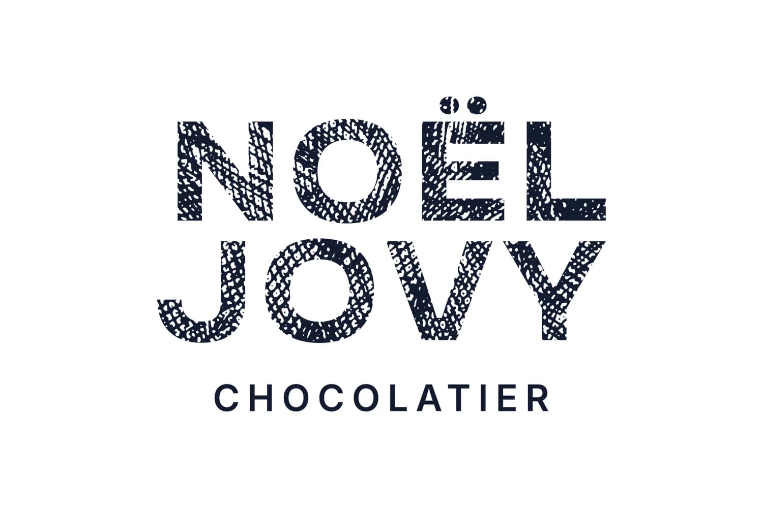 Le nouveau logo de Noël Jovy, chocolatier, dans sa version empilée