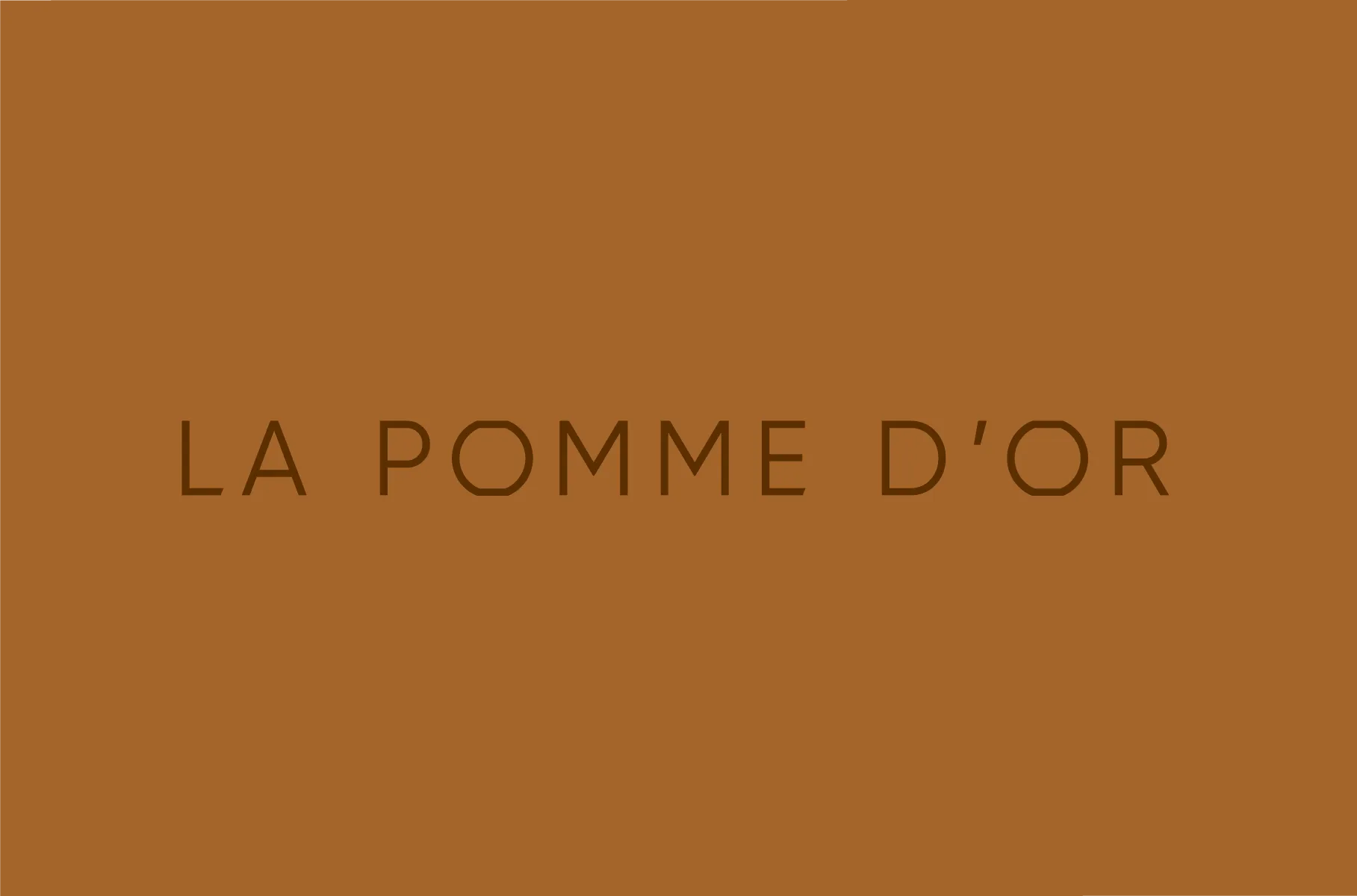 Déclinaison bleu nuit du logo de La pomme d'or