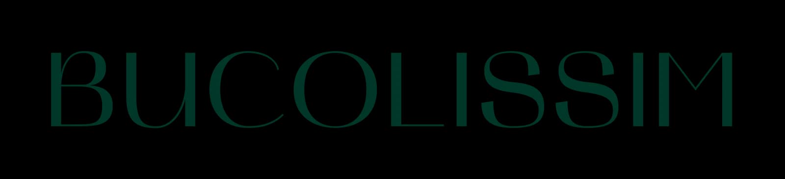 Le logo typographique de Bucolissim, fleuriste éco-responsable à Sancerre, en vert profond