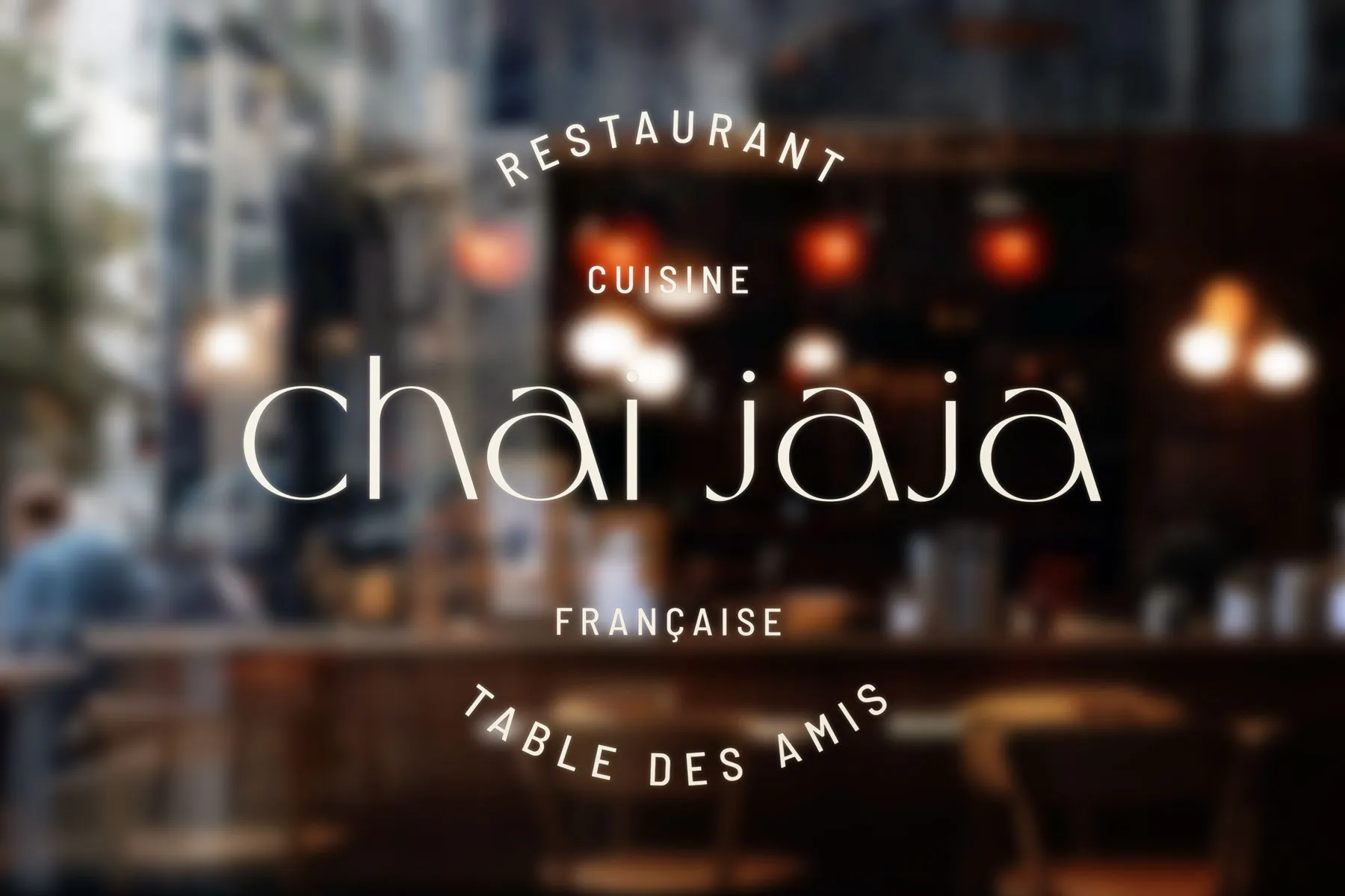 La vitrine du restaurant Chai Jaja à Paris