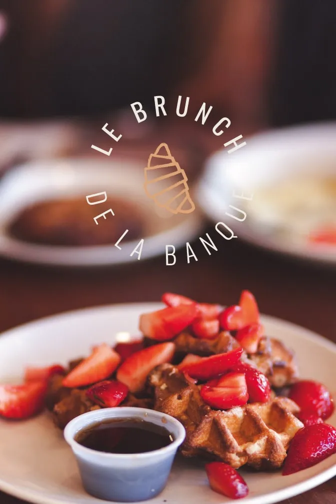 Brunch servi au bar à vin La Banque