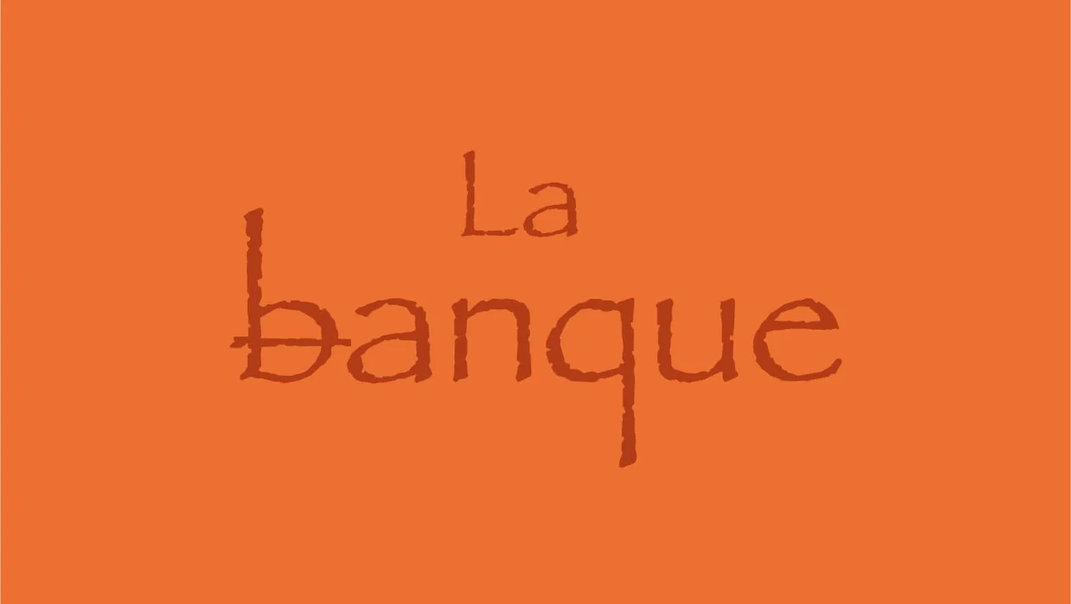 Variation orange du logo de La Banque